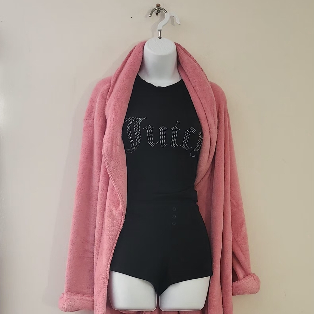 Anne Lewin New York Plush Fleece Bathrobe with Belt Size: L Color: Pink - Picture 11 of 13